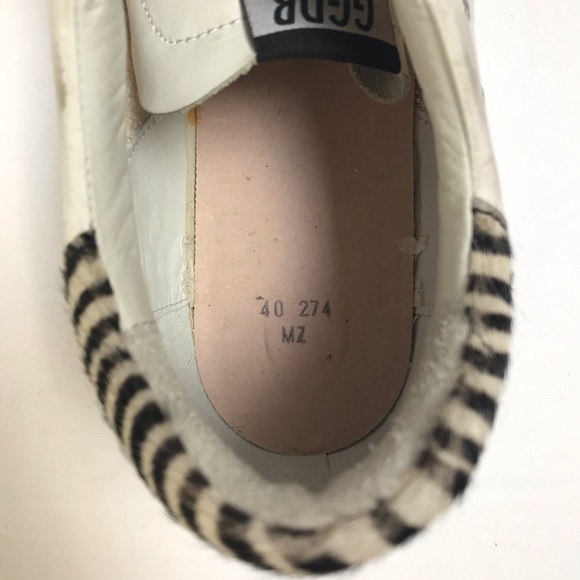 GOLDEN GOOSE Zebra Glitter Superstar Sneakers 40 - Picture 11 of 15